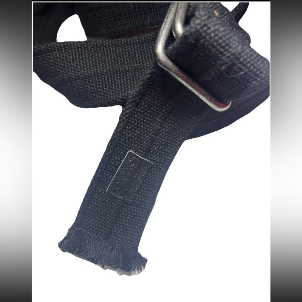 Affliction Y2K Men's Canvas Web Belt Black Double D-Ring Buckle Grunge MMA 60”